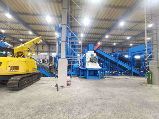 90KW Wood/ Metal/ Rubber/ Plastic/ Cardboard Shredder Machine with Chamber Box Knife Blade