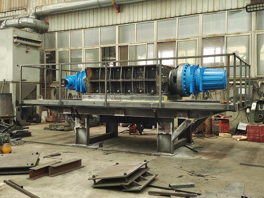 Carbon Steel Dual-Axis Plastic Woven Bag Shredder for Waste Fishing Net and Film Tubes