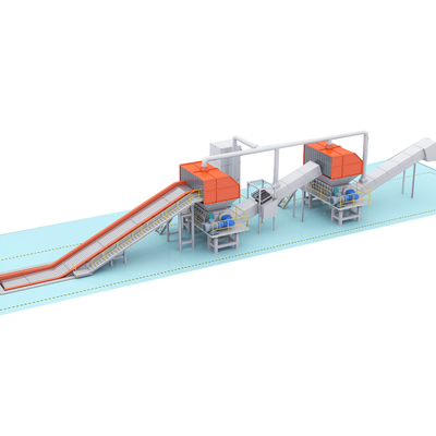 8000KG Two-Axis Shredder for Crushing Leather Cloth Strip and Industrial Solid Waste