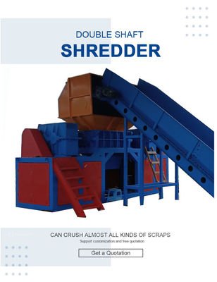 8000KG Heavy Double Shaft Industrial Scrap Metal Shredder for Crushing and Shredding